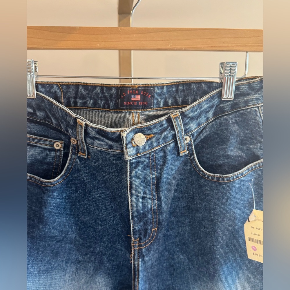 Vintage U.S. Polo Assn. Women’s 9/10 Bootcut Jeans | Y2K Thick 100% Cotton Denim - Picture 2 of 8